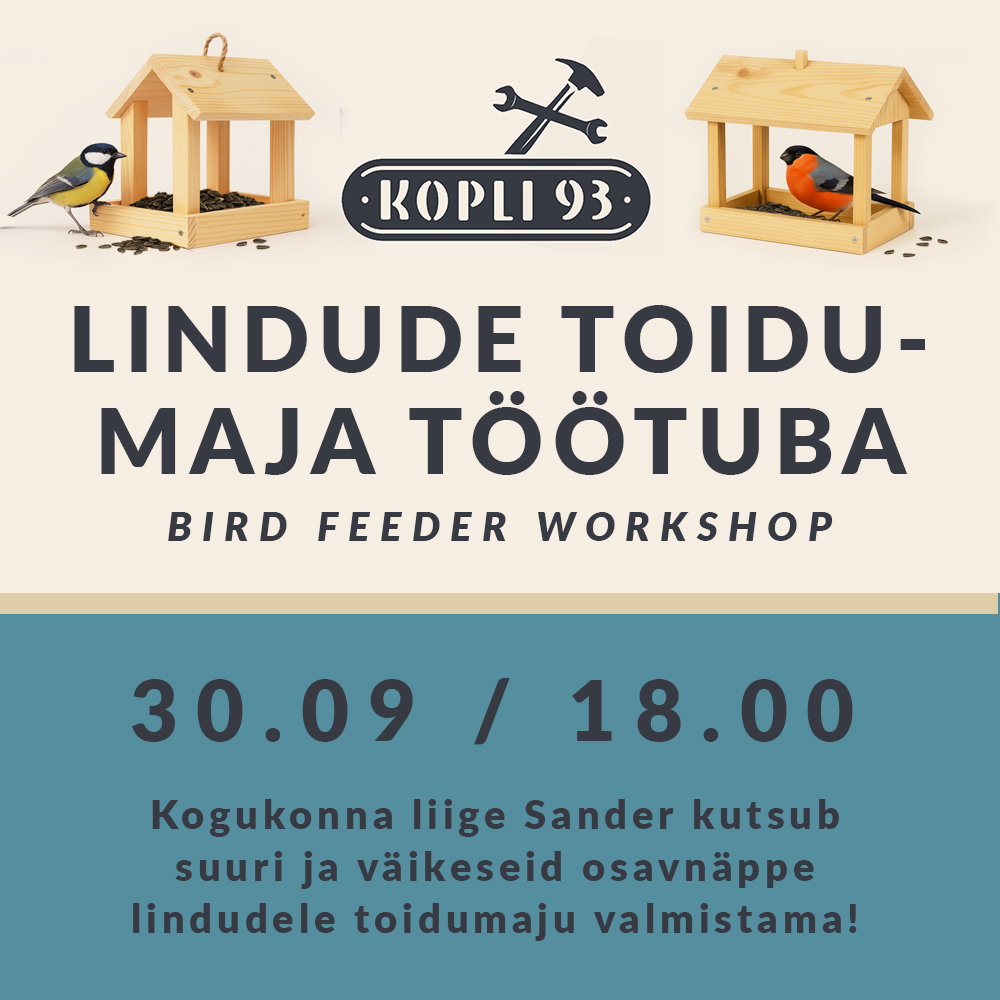 Lindude toidumaja töötuba